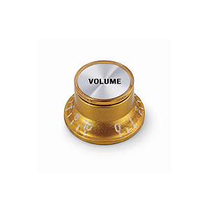 Knob Botão Volume Top Hat Reflector Para Guitarra Les Paul Sg Dourado