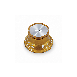 Knob Botão Tone Top Hat Reflector Para Guitarra Les Paul Sg Dourado