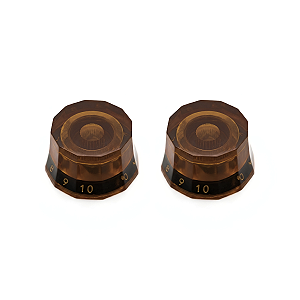 Kit 02 Knob Botão Lampshade Thida Âmbar Estilo PRS Compatível Com CTS 1/4"
