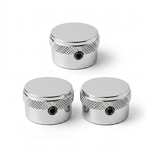 Kit Com 03 Knob Botão G Arrow Thida Cromado Para Guitarra Semiacústica 6mm