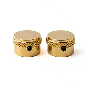 Kit Com 02 Knob Botão G Arrow Thida Dourado Para Guitarra Semiacústica 6mm
