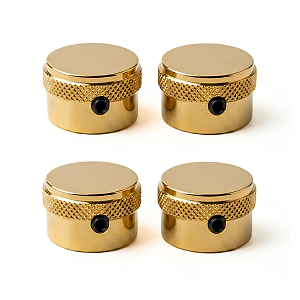 Kit Com 04 Knob Botão G Arrow Thida Dourado Para Guitarra Semiacústica 6mm