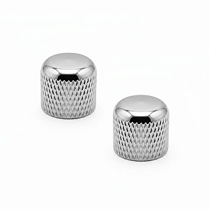 Kit Com 02 Knob De Pressão Thida Para Guitarra e Contra Baixo Cromado