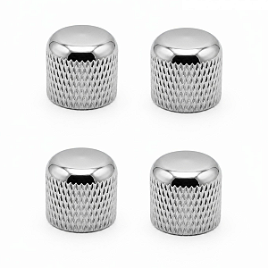 Kit Com 04 Knob De Pressão Thida Para Guitarra e Contra Baixo Cromado