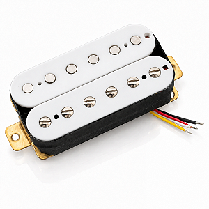 Captador Humbucker Guitarra Ponte Cerâmico 16K 52mm Coil Split Branco