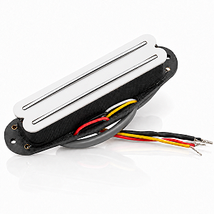 Captador Mini Rails para Guitarra Stratocaster Ceramico 136K 60mm Branco