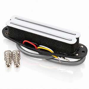 Captador Mini Humbucker Para Guitarra Stratocaster Branco Mini Rail 7.2K 4 Fios