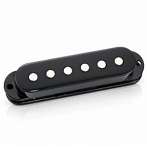 Captador Single Coil para Guitarra Stratocaster Ponte Alnico V 6.4K 52mm Preto