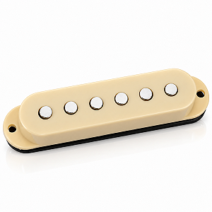 Captador Single Coil para Guitarra Stratocaster Ponte Alnico V 6.4K 52mm Creme