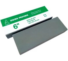 Pedra de Afiar Profissional Grão Fino 152x50x25mm, Cor Cinza, Marca Sigma Phoenix