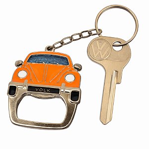 Chaveiro Fusca Laranja Volkswagen - Abridor De Garrafa