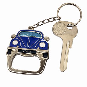 Chaveiro Fusca Azul Escuro Volkswagen - Abridor De Garrafa