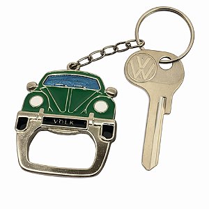 Chaveiro Fusca Verde Escuro Volkswagen - Abridor De Garrafa