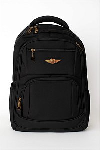 Mochila Unissex Preta Escolar e Para Notebook 4 compartimentos