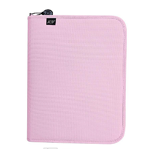 Fichário Rosa ACP Sweet Rosa Com Zíper e 4 Argolas + Estojo – 96 Folhas