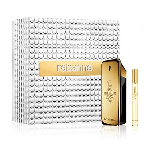 Kit Rabanne 1 Million Masculino Eau de Toilette 100ml + Travel Size 10ml