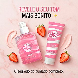 Kit Hidrata e Clareia Blow Girl: Uniformizador + Hidratante Morango