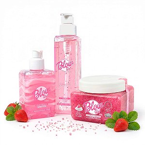 Kit Skincare no Banho Blow Girl: Morango com Creme (3 Passos)