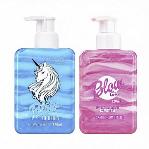 Kit Skincare Hidratante Corporal Iluminador: Unicorn e Morango com Creme Blow Girl
