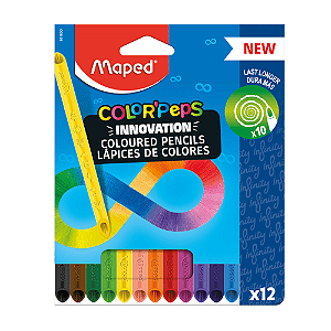Lápis de Cor Maped Color'peps - Pacote com 12 Cores
