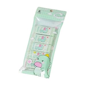 Apagador de Lápis Dinossauro - Pacote com 5 Unidades