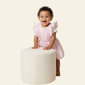 Conjunto Infantil Feminino Cinti baby – Body Branco com Macacão/saia Rosa - Tamanho GG - Baby