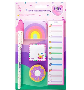 Bloco Adesivo Candy - FOFY + caneta