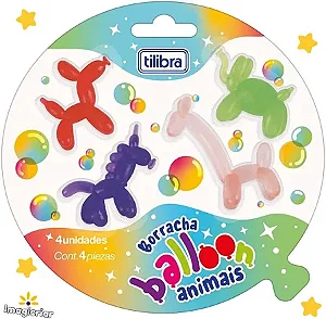 Borracha baloon animais- 4 unidades TILIBRA