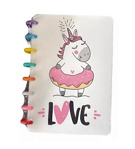 Caderno Inteligente A5 Capa Mole UNICORNIO