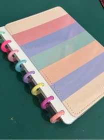 Caderno Disco Capa dura LISTRADO