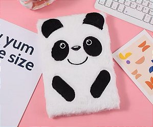 Caderno pelúcia panda