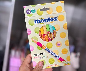 Canetinha NEO PEN GIGANTE MENTOS- C/12 CORES PASTEIS- COMPACTOR