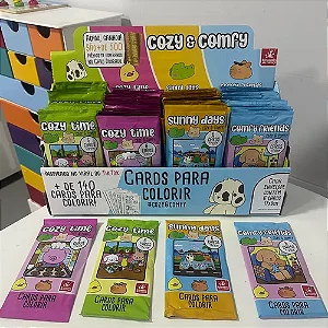 Cards para colorir COZY & COMFY