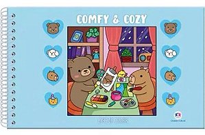 Comfy e Cozy | Livro de Colorir azul