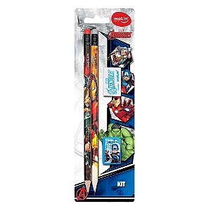 Kit escolar AVENGERS - BLISTER 4 ITENS - MOLIN