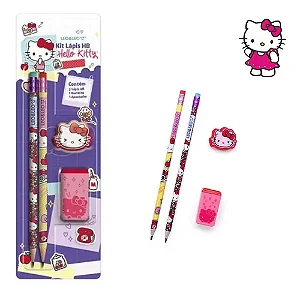 Kit escolar hello kitty 4 itens