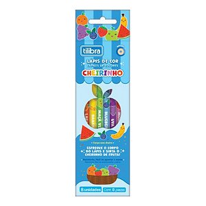 Lápis de cor com cheirinho 8 cores TILIBRA