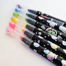 Conjunto De 6 Canetas Fofas Marcadoras De Estrela