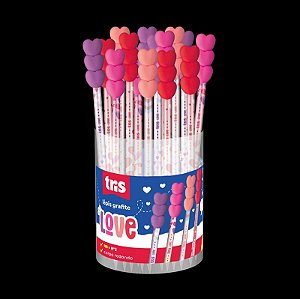 Lápis Lápis Preto com Topper Love - HB