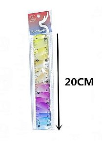 Regua Decorativa 20cm - Cores Abstrato