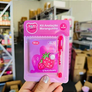 Kit de Anotação MORANGUINHO - KIT 2 PEÇAS - FOFY
