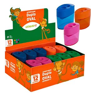 Apontador Duplo OVAL/DEPOSITO - CX/12 UND- LEOELEO