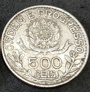Moeda 500 Réis 1913 Estrelas Soltas