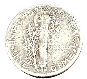 Moeda 10 Centavos (one Dime) EUA 1944