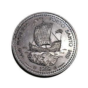 Moeda 100 Escudos Portugal 1986 -	II Série Descobrimentos - Porto Santo e Madeira