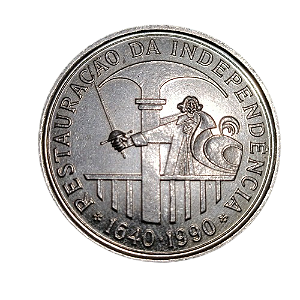 Moeda 100 Escudos Portugal 1990 - 350 Anos da Restauração da Independência