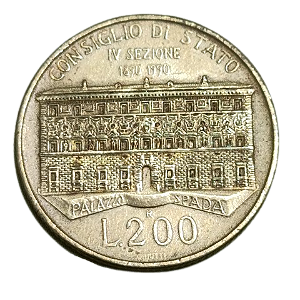 Moeda 200 Liras - Edição Comemorativa do Conselho do Estado 1990