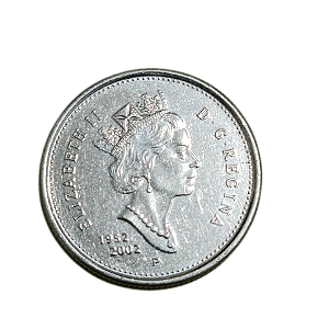 Moeda Comemorativa de 25 Cents - Quinquagésimo Aniversário da Rainha Elizabeth II
