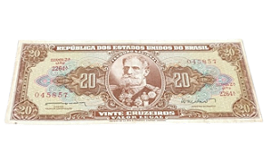Cédula 20 Cruzeiros 2ª Estampa Serie 2264 MBC