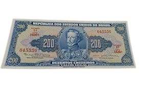 Cédula 200 Cruzeiros 1ª Estampa D. Pedro I - Série 1420 Soberba